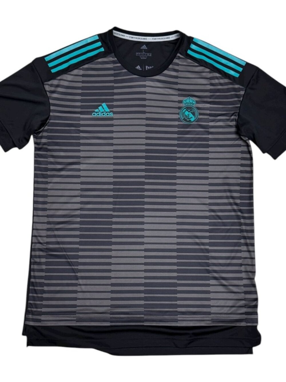 REAL MADRID ADIDAS Climalite Parley Soccer Football Kit Jersey Mens Large